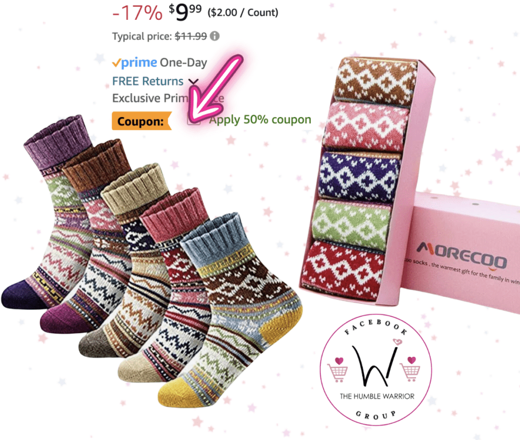 5-pack of MORECOO Women’s Wool Socks!